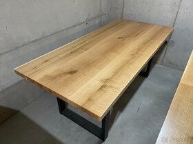 Masívny dubový stôl - Jedálenský - 2