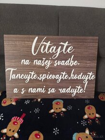 Uvítacia tabuľa na svadbu - 2