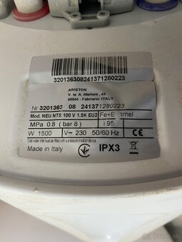 Ariston Bojler Perla 100V 1,5 K EU2 en. trieda: C, 100 l - 2