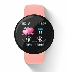 (IHNEĎ) Fitness Smart hodinky D18, ružové - 2