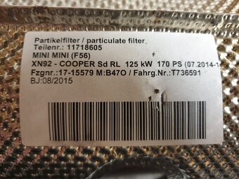 Partikel filter na Mini F56, Cooper Sd - 2