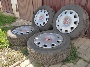 Plechové disky 5x100 R15 + zimné pneu 195/65 R15 - 2