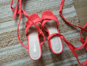 Predám červené sandále ASOS veľ 36 - 2