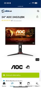 Aoc herný monitor 24’ 144hz - 2