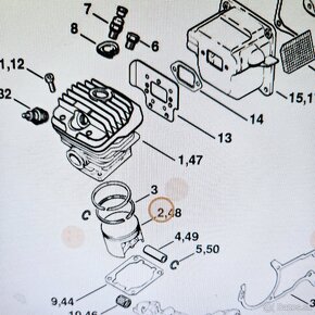 REZERVE. Piest na Stihl 044, MS 440, priemer 50 mm - 2