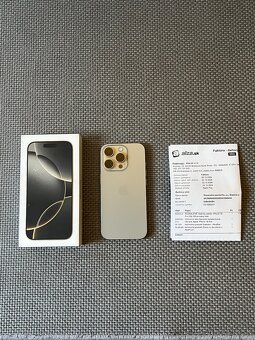 Rezervovaný - iPhone 16 PRO 256GB - DOKLAD O KÚPE - ZÁRUKA - 2