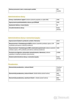 Účtovníctvo, daňové priznanie, administratíva v nemčine... - 2