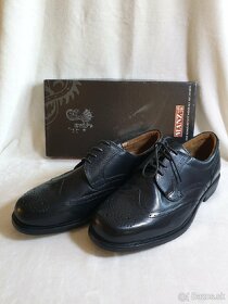 Nové pánske kožené topánky čierne - 2