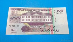 UNC Bankovka SURINAME - 100 Gulden 1998 - 2