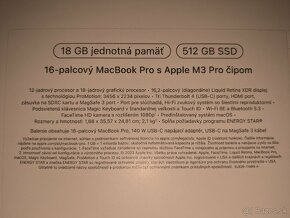 MacBook Pro 16" Apple M3 Pro 18GB 512GB 2023 Kozmický čierny - 2