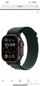 Apple Watch Ultra 2 49 mm Čierny titán s tmavo zeleným alpsk - 2