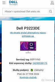 Dell LCD P3223DE v záruke - 2