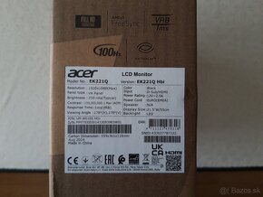 Nový nepoužitý LCD monitor ACER +darček v hodnote 50eur - 2