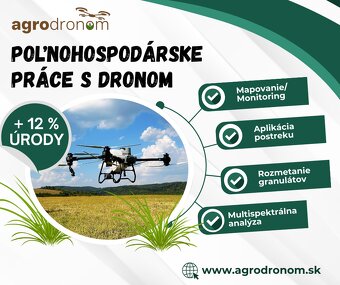 Práce s poľnohospodárskym dronom/postrek dronom/agroslužby - 2