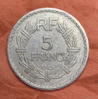 (M.2025.196.) Predám 5 frankov 1945 Francúzko - 2