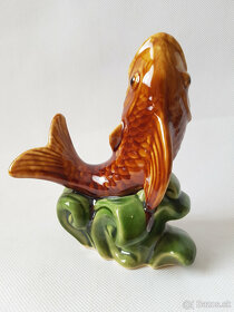 Starý keramická soška ryba asi váza dekorace keramika Rako? - 2