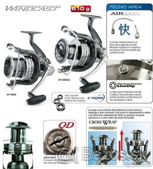 Predam 2 navijaky Daiwa Windcast X5000 + 2 nahradne cievky - 2