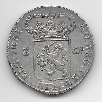 NIZOZEMí-Utrechtl, 3Gulden/60Stuíver 1795 - 2