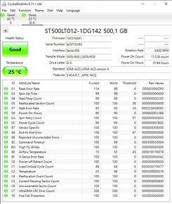 Predám 2.5" HDD Seagate 500 GB - - 2