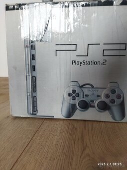 Playstation 2 slim (sivá) krabica originál s manuálmy - 2