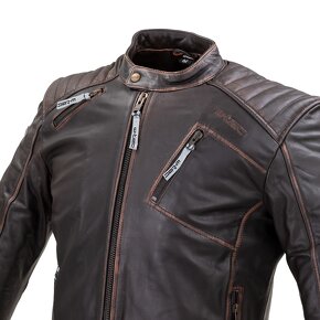 Kožená moto bunda W-TEC Embracer - Vintage Dark Brown - 2