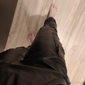 ženské koženkové nohavice - 2