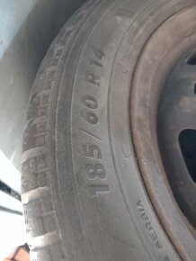 Predám zimné pneumatiky 185/60 r 14 na diskoch 5x100 - 2