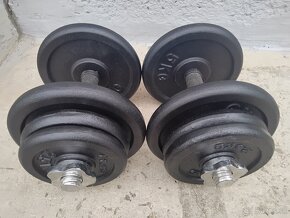 Činkový set z liatinových kotúčov 125 kg - 2