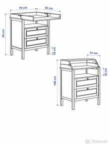 Prebaľovací stôl / komoda Ikea Sundvik - 2