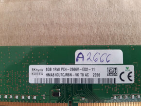 RAM 8GB DDR4 SKHynix UDIMM  2400 - 2666MHz do PC - 2