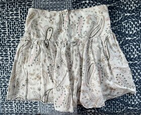 Biela bavlnená sukňa so vzorom - 2