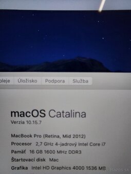 Predám MacBook pro (Retina , Mid 2012 ) - 2