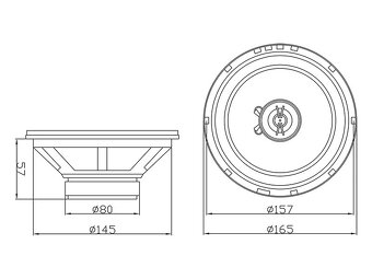 Reproduktor do auta 4 Ohm 165mm - 2