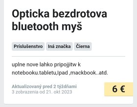 bezdrôtová bluetooth myš - 2