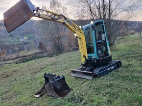 YANMAR 2,5t Vio20 mini rýpadlo Ako nové 2015, svahové mazaci - 2