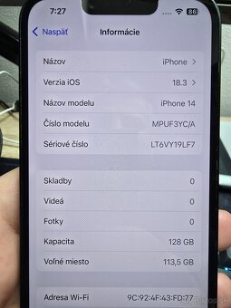 Predám iPhone 14 128GB - 2