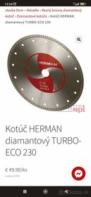 Diamantový kotúč 230mm - 2