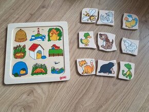 Goki Vkladacie puzzle - Kto kde žije? - 2