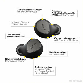 Úplne NOVÝ Jabra Elite 7 Pro Black Titanium Slúchadlá - 2