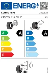 Predám Kumho Ecsta PS71 SUV 215/65 R17 99 V - 2