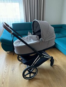 Predám kočíkový set Cybex Priam 3v1 - chrome brown 2021 - 2