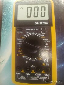 Multimeter DT9205A - 2