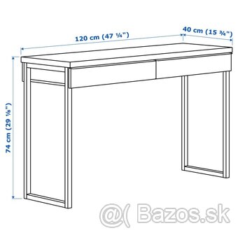 Pracovný stôl - biela Ikea BESTA BURS - 2