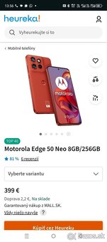 NOVY NEPOUŽITÝ MOTOROLA EDGE 50 NEO 256GB - 2