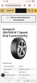 Kúpim 205/55 R16 zimné pneumatiky - 2