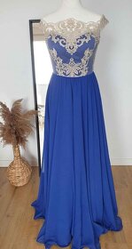 Spoločenské šaty - kráľovská modrá - 2