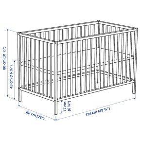 Detská postieľka ikea bez bočnice - 2