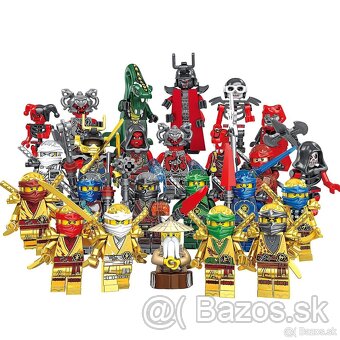 NINJAGO sada 24 ks postaviciek+zbrane - 2