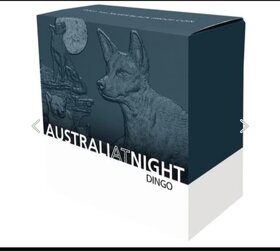 DINGO - AUSTRALIA V NOCI - investičná strieborna  minca - 2