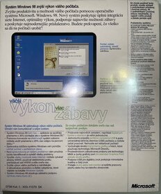 Windows 98 a 95 v original obale s fóliou a návodom >25r. - 2